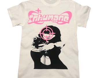 T-shirt streetwear Inhumane y2k Shooter