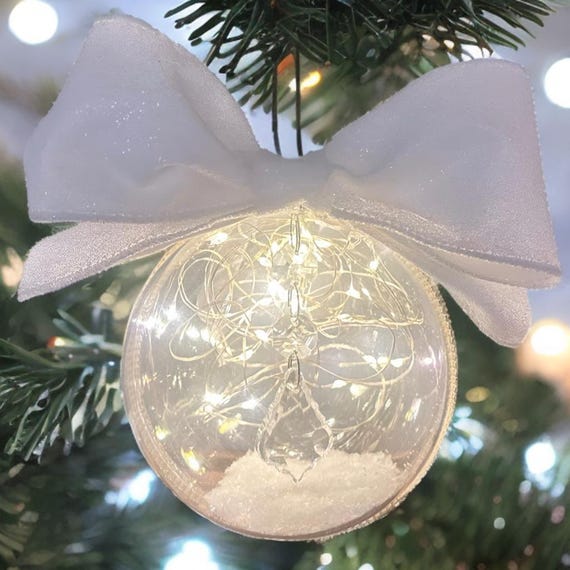 Illuminated Prism Christmas Ornament - Handmade Keepsake for Holiday Tree Decoration