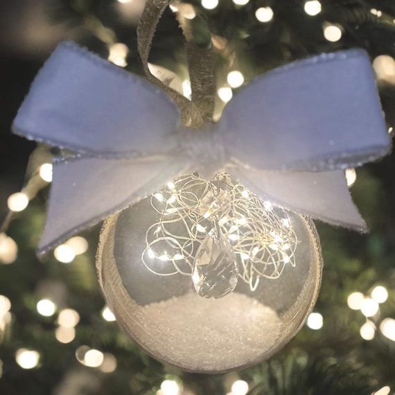 Illuminated Prism Christmas Ornament - Handmade Keepsake for Holiday Tree Decoration