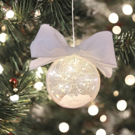 Illuminated Prism Christmas Ornament - Handmade Keepsake for Holiday Tree Decoration