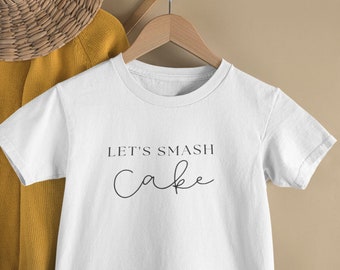 Baby T-Shirt - Let's Smash Cake, Baby birthday t-shirt, t-shirt, baby, cake smash, cake smash outfit, outfit, baby one, gift, baby gift