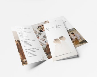 Folleto Fotógrafo Canva Plantilla, Folleto Fotógrafo de Bodas, Plantilla de Folleto, Descarga Instantánea de Folleto, Descarga de Plantilla de Folleto, PDF