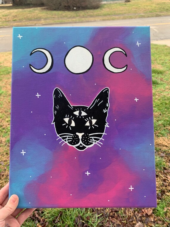 Cat Painting Etsy