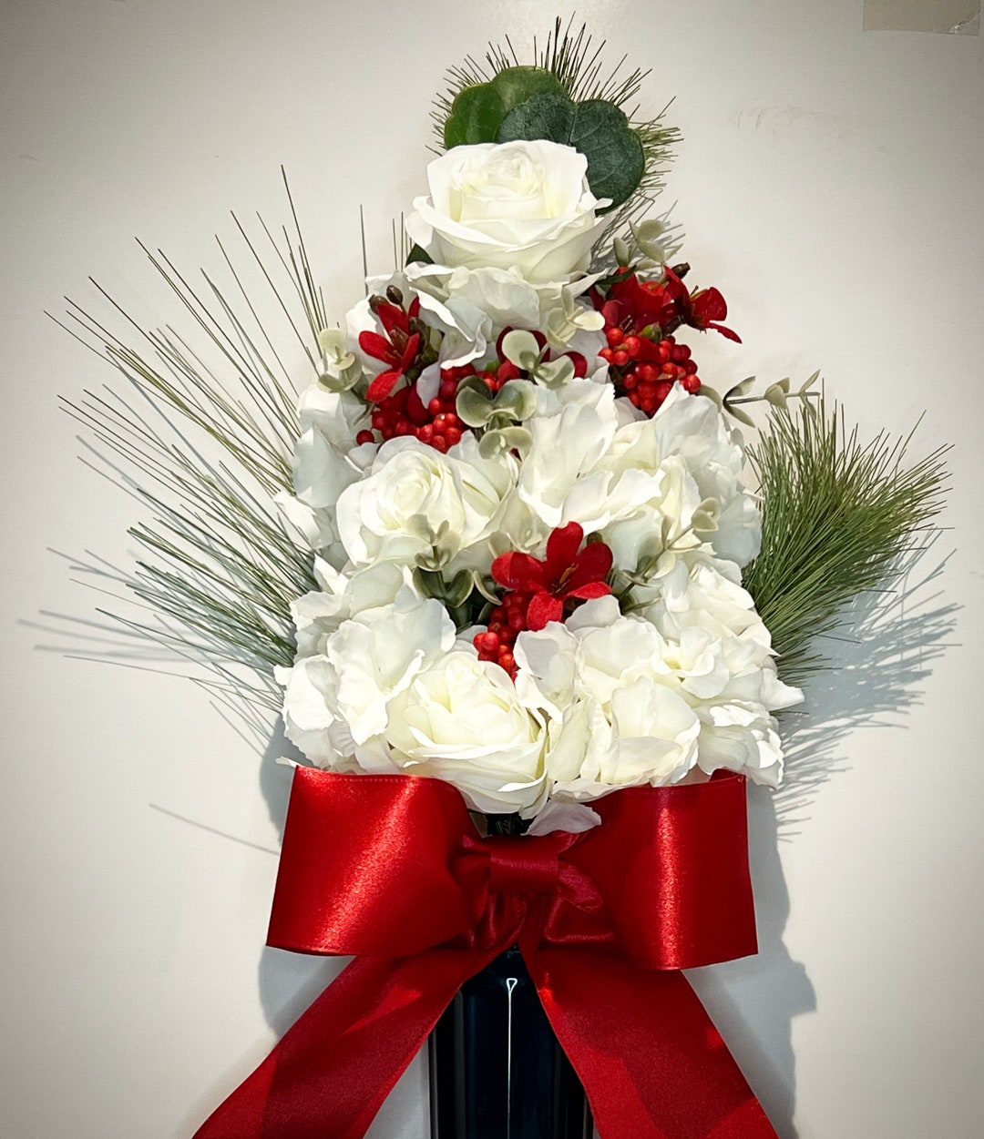 Mausoleum Crypt Artificial Flower Arrangement Christmas Etsy