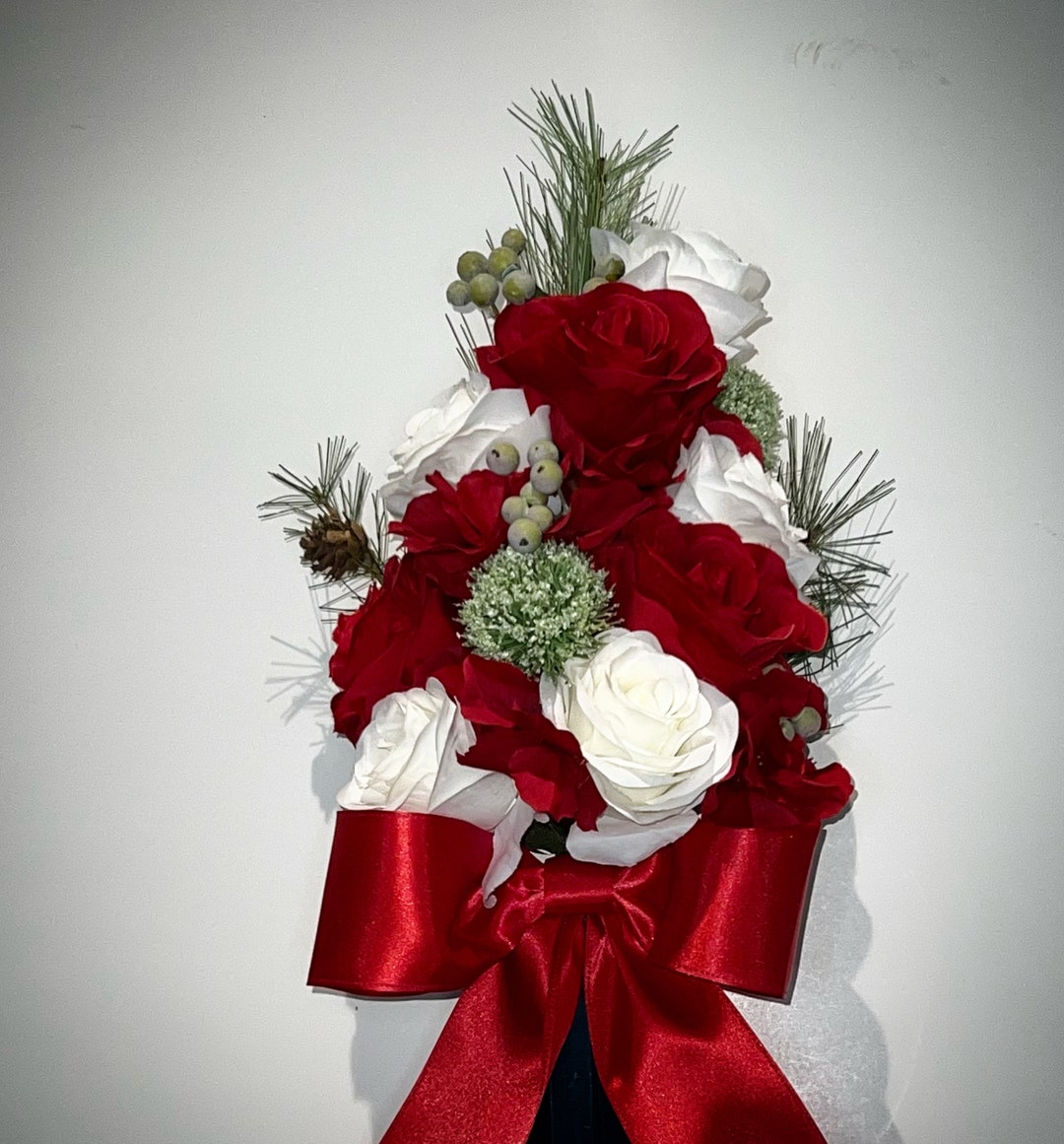 Mausoleum Crypt Artificial Flower Arrangement Christmas Etsy