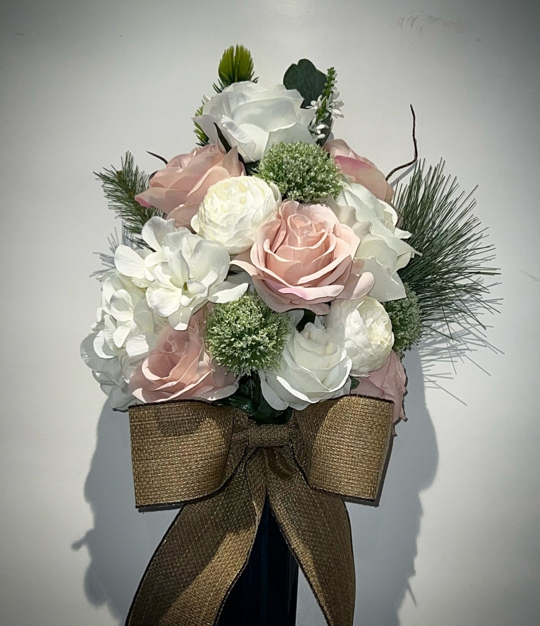 Mausoleum Crypt Artificial Flower Arrangement Christmas Etsy