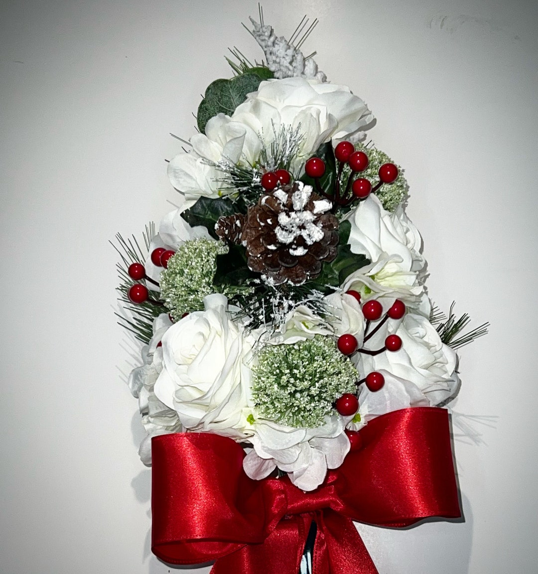 Mausoleum Crypt Artificial Flower Arrangement Christmas Etsy