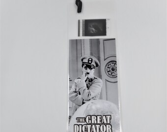 Charlie Chaplin, The Great Dictator Film Cell Bookmark, Movie Memorabilia