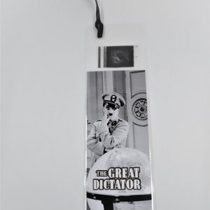 Charlie Chaplin, The Great Dictator bookmark Film Cell Memorabilia 35mm Movie Cells, Rare Film Cell, Movie Film Cell Bookmark Collectible
