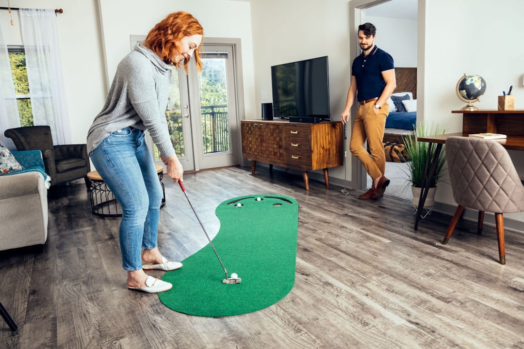 Tapis D'Entraînement Golf Putt-A-Bout - Pro Series - Forme Rein - 3'x9' (91x274 Cm)