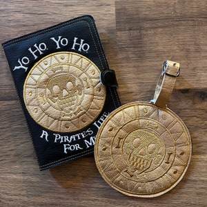 Yo Ho, Yo Ho, A Pirates Life for Me! - Caribbean Pirates inspired Passport Cover and Luggage Tag