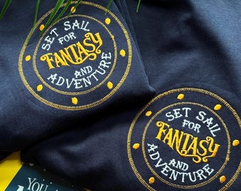 Mouse Boat - Fantasy Cruise inspired embroidered t shirt. Family sizes