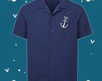 Mouse Anchor Boat Cruise Inspired Adult, Button Down Lightweight