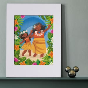 You know who you are! Moana and Gramma Tala inspired Art Print. A4 mounted artwork.