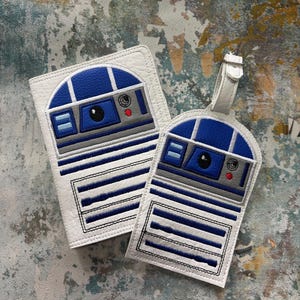 Star Droid! R2D2  inspired Passport Cover and Luggage Tag