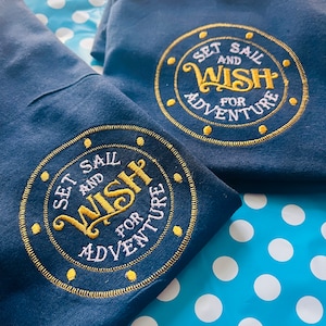 Mouse Boat - Wish Cruise inspired embroidered t shirt. Family sizes