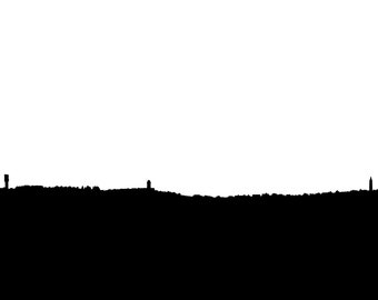 Olivenberg Horizont Line Print | Wandbild | Wohnkultur | Poster | Heiliges Land Geschenke | Stadtfotografie