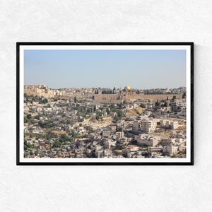 Old City Jerusalem from the South | Photo Print | Wall Art | Home Decor | Poster | Holy Land Gifts | Urban Photography | Jerusalem Skyline