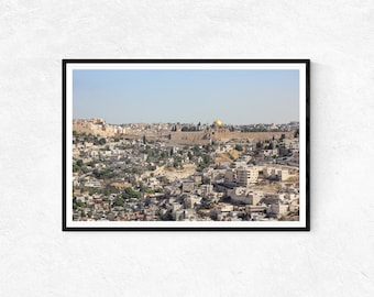 Altstadt Jerusalem aus dem Süden | Fotodruck | Wandbild | Wohndekor | Poster | Heiliges Land Geschenke | Stadtfotografie | Jerusalem Skyline