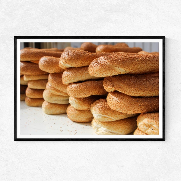 Stacks of Jerusalem Bagels (kaak; كعك القدس) For Sale | Photo Print | Wall Art | Home Decor | Poster | Holy Land Gifts | Food Photography
