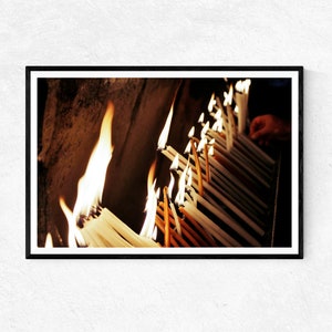 Pilgrim Candles in the Church of the Holy Sepulchre, Old City Jerusalem | Photo Print | Wall Art | Home Decor | Poster | Holy Land Gifts