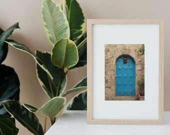 Blaue Tür in der Jerusalemer Altstadt | Fotodruck | Wandbild | Wohndekor | Poster | Heiliges Land Geschenke | Stadtfotografie