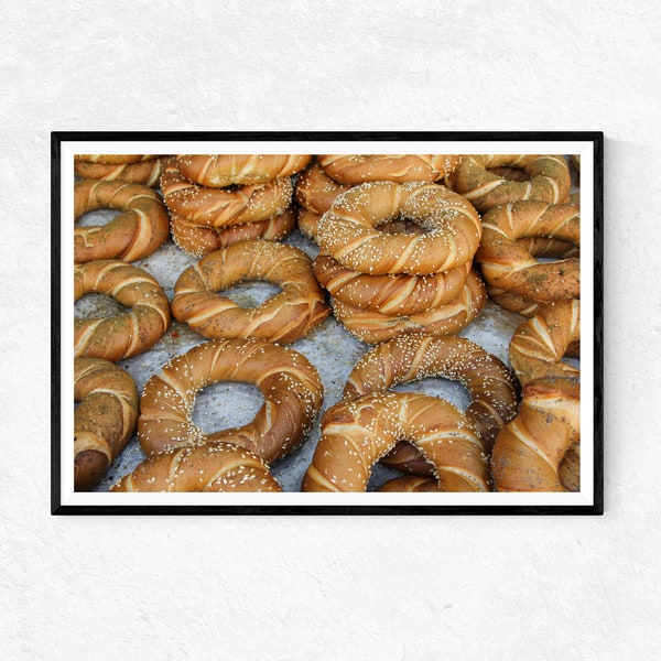 Rows of Bagels in Jerusalem's Machaneyehuda Market | Photo Print | Wall Art | Home Decor | Poster | Holy Land Gifts | Food Photography