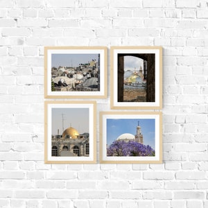 Photo Set: Domes of Old City Jerusalem (four photo prints) | Collage | Wall Art | Home Decor | Poster | Holy Land Gifts | Urban Photography