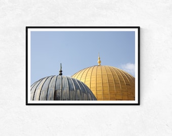 Felsenkuppel und Kuppel der Kette, Edles Heiligtum, Altstadt Jerusalem | Fotodruck | Wandbild | Wohndekor | Poster | Heiliges Land Geschenke