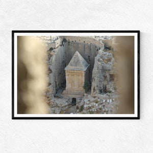 Ancient Tomb of Zechariah Viewed through a Window, Jerusalem | Photo Print | Wall Art | Home Decor | Poster | Holy Land Gifts | Photography