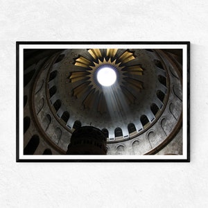 Beam of Light in the Church of the Holy Sepulchre | Photo Print | Wall Art | Home Decor | Poster | Holy Land Gifts | Sacred Photography