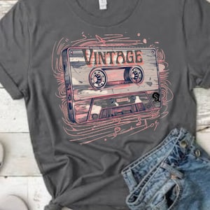 vintage cassetteshirt, cassetteshirt, T-shirt met tape, vintage T-shirt, shirt jaren 80, shirt jaren 90, retro tshirt, grafisch T-shirt, muziekliefhebbers, shirt tape