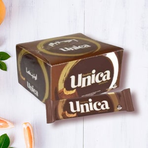 Unica Chocolate Wafer, Traditional Lebanese Chocolate, Gift Box, Crunchy & Tasteful, Imported by Air Always Fresh .