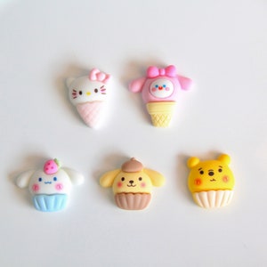 CLEARANCE Cute Ice Cream shoe charms  | kawaii matte