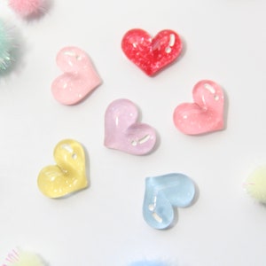 CLEARANCE Small Clear Heart Shoe Charms