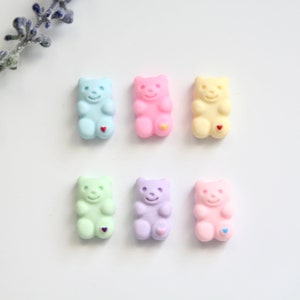CLEARANCE Pastel Gummy Bear matte shoe charms