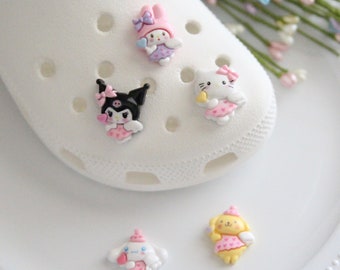 Kawaii Angel Animals Glossy Shoe Charms