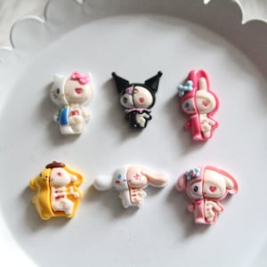 GLOSSY Skeleton San family shoe charms HALLOWEEN novelty Shoe Accessories
