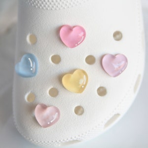 Jelly Heart Shoe Charms