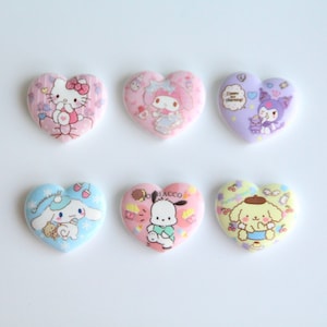Cozy Glossy San Family Heart Shoe Charms