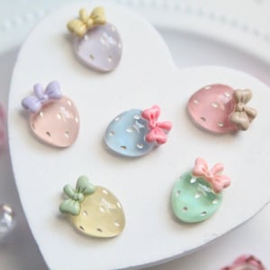 Clear Jelly Strawberry Shoe Charm | Shoe Plug Sheer Kawaii