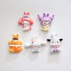 CLEARANCE Floral animal family GLOSSY shoe charms | Kawaii shoe charms