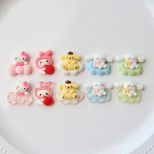 Classic Cloud Cute San Animal Shoe Charms | Matte or Glitter Clear Series
