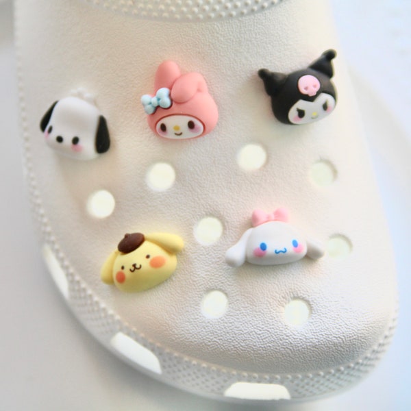 MATTE  kawaii animal family Heads | shoe charms