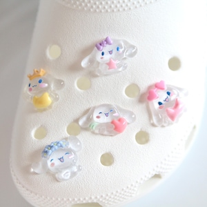 Adornos para zapatos de cachorro transparentes Kawaii
