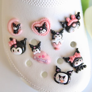 CLEARANCE Kawaii Glossy Black Rabbit cozy KuKu series | shoe charms