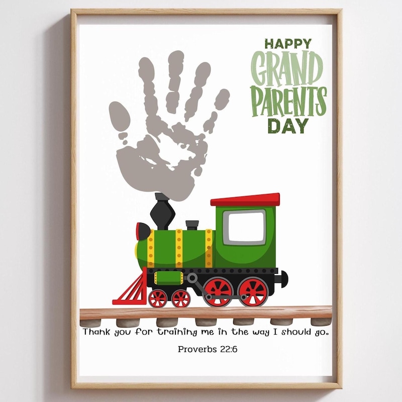 Handprint Train Craft - Etsy