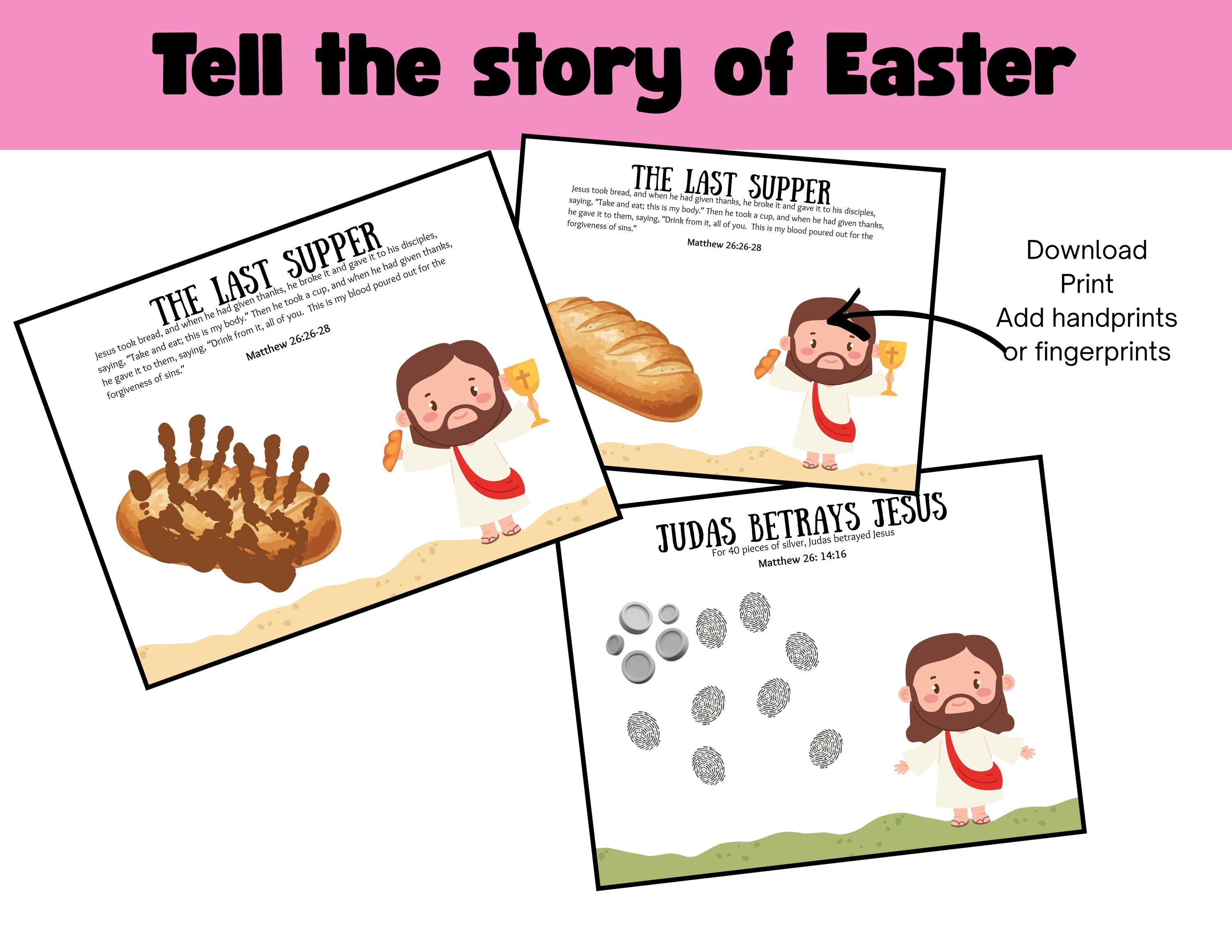 Easter Bible Story Handprint Craft for Kids Prek Kindergarten Daycare ...