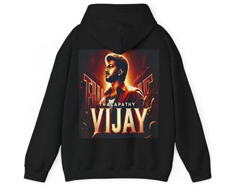 Vijay Mandala Unisex Hoodie - Warmes und gemütliches Sweatshirt für Fans, Geschenk für Tamil-Film-Liebhaber, Freizeitkleidung, Geburtstagsfeier, Vijay