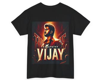 Thailapathy Vijay Tshirt, indischer Schauspieler Fans Geschenk, Kollywood Film Liebhaber Merch, Unisex T-Shirt, Vijay Fan Bekleidung, südindisches Kino Shirt